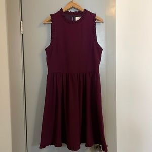 Kate Spade ruffle trim fit and flare dress